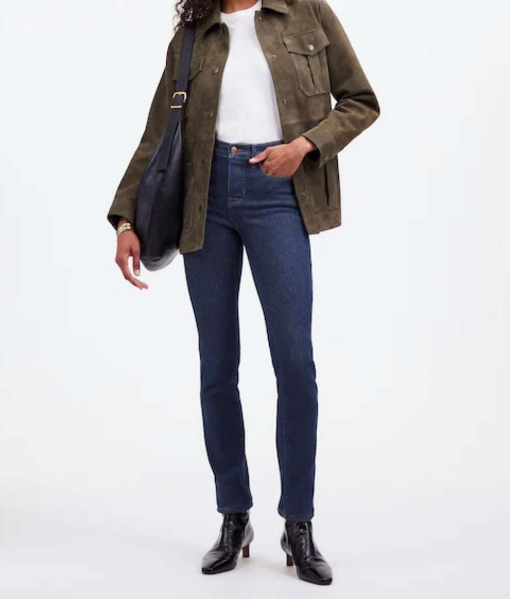 Madewell Mid-Rise Stovepipe Jeans in Dark Wash Size 31